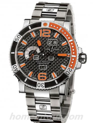 雅典333-90-7M男表复杂功能机械腕表系列-银色表带/表径45mm