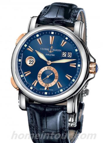 雅典243-55_93-BQ男表复杂功能机械腕表系列-深蓝色表带/表径42mm