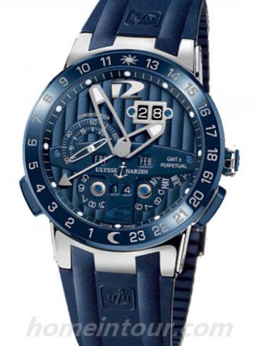 雅典320-00-3_BQ男表复杂功能机械腕表系列-蓝色表带/表径43mm