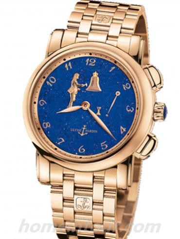 雅典6106-103-8_E3男表珍贵独特机械腕表系列-金色表带/表径42mm