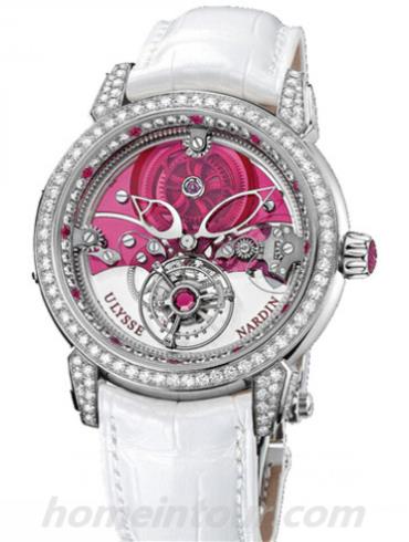 雅典799-88女表珍贵独特机械腕表系列-白色表带/表径41mm