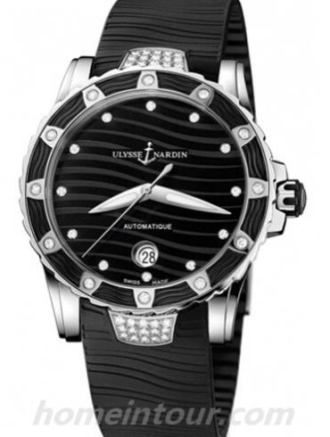 雅典8153-180E-3C_12女表航海系列-黑色表带/表径40mm