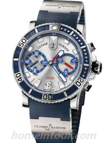 雅典8003-102-3_91男表航海系列-深蓝色表带/表径42.7mm