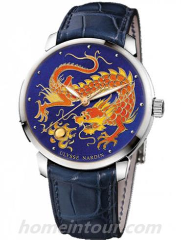 雅典8150-111-2_DRAGON男表-黑色表带/表径40mm