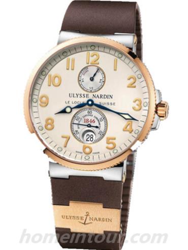 雅典265-66-3_60男表航海系列-棕色表带/表径41mm