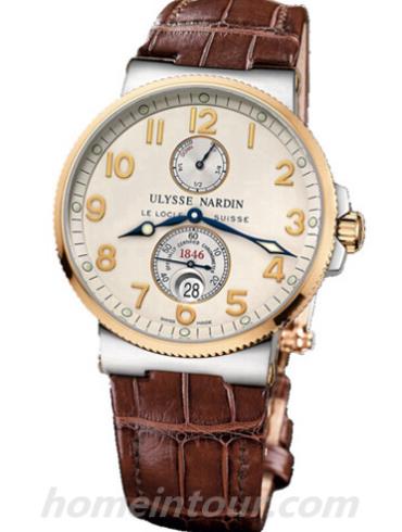 雅典266-66B男表航海系列-棕色表带/表径41mm