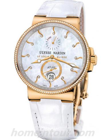 雅典266-66B_991女表航海系列-白色表带/表径41mm