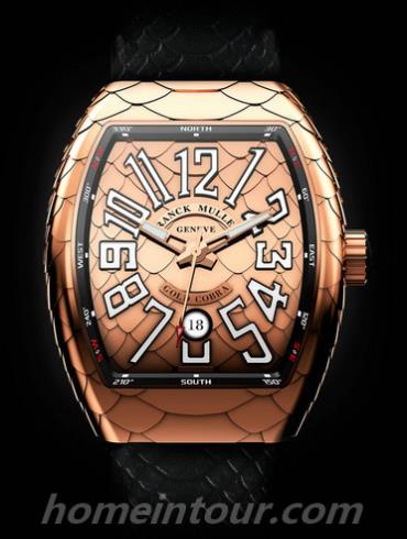 法穆兰V45_SC_DT_COBRA男表VANGUARD系列-黑色表带/表径44mm