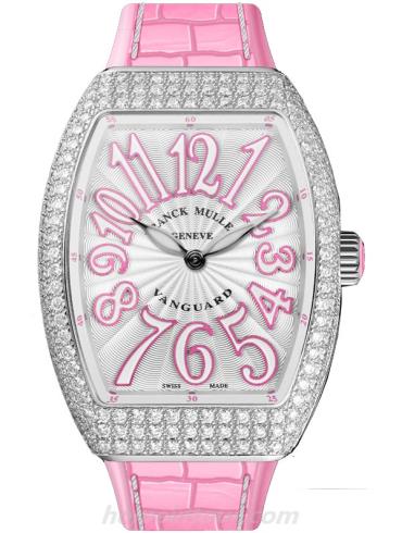 法穆兰V32_QZ_D_AC.RS女表VANGUARD系列-粉色表带/表径44.0x53.7mm