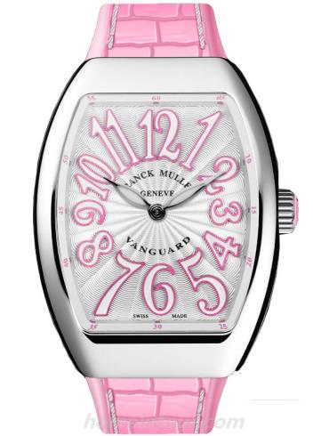 法穆兰V32_QZ_AC.RS女表VANGUARD系列-粉色表带/表径44.0x53.7mm