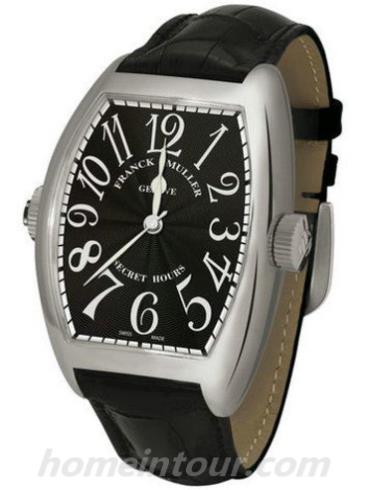 法穆兰8880_SE_H1_Black男表Secret Hours系列-黑色表带/表径39.5x55.3mm