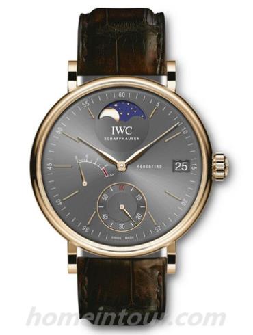 万国IW516402男表柏涛菲诺系列-深棕色表带/表径45mm