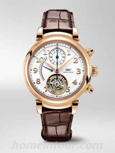 万国IW393101男表达文西系列-深棕色表带/表径44mm