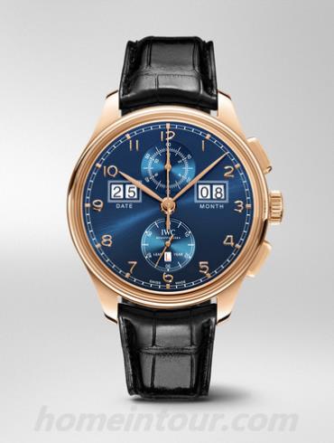 万国IW397204男表葡萄牙系列-黑色表带/表径45mm