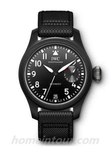 万国IW502001男表飞行员系列-黑色表带/表径46mm