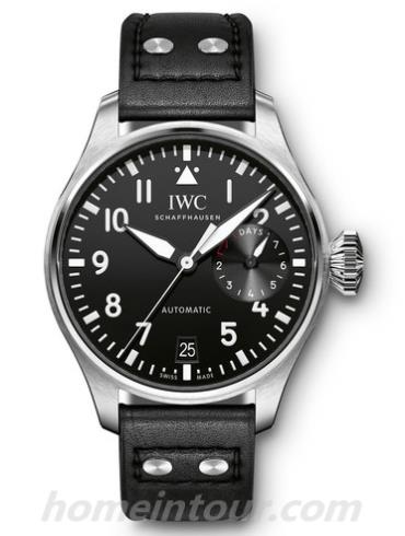 万国IW500912男表飞行员系列-黑色表带/表径46mm