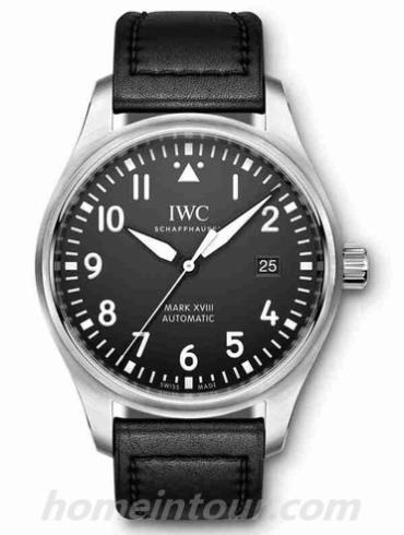 万国IW327001男表飞行员系列-黑色表带/表径40mm