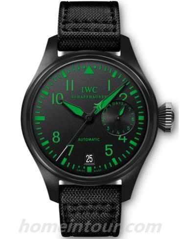 万国IW501903男表飞行员系列-黑色表带/表径48mm