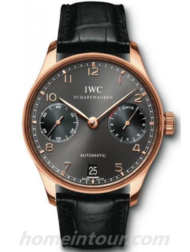 万国IW500125男表葡萄牙系列-黑色表带/表径42.3mm