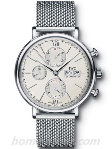 万国IW391015男表柏涛菲诺系列-银色表带/表径42mm