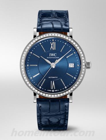 万国IW458111男表柏涛菲诺系列-蓝色表带/表径37mm