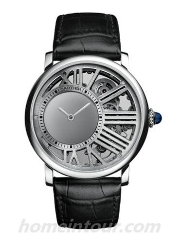 卡地亚WHRO0014男表Rotonde系列-黑色表带/表径42mm