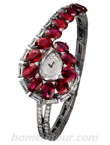 卡地亚HPI01119女表创意宝石腕表系列-白色表带/表径&#8211;