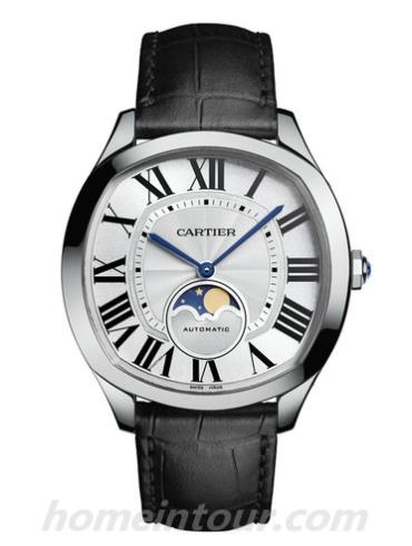 卡地亚WSNM0008男表DRIVE DE CARTIER-黑色表带/表径40×41mm