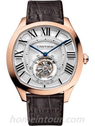 卡地亚W4100013男表DRIVE DE CARTIER-棕色表带/表径40×41mm