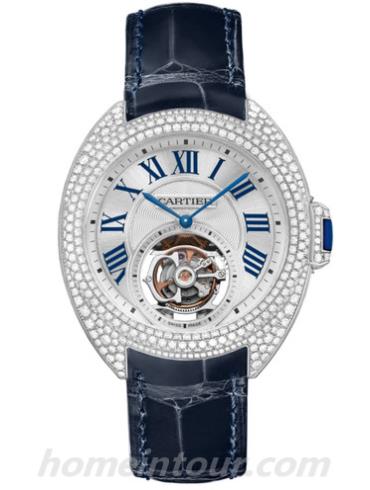 卡地亚HPI00933女表Clé de Cartier系列-蓝色表带/表径35mm
