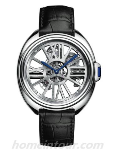 卡地亚CLE_DE_CARTIER男表Clé de Cartier系列-黑色表带/表径41mm