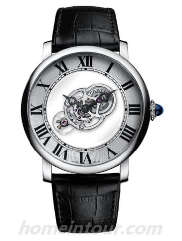 卡地亚Astromysterieux男表Rotonde系列-黑色表带/表径43.5mm