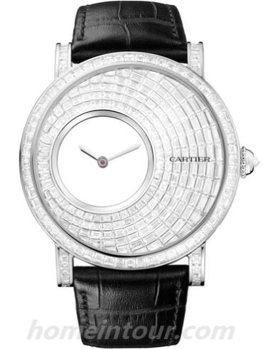 卡地亚HPI00889男表Rotonde系列-黑色表带/表径43.5mm