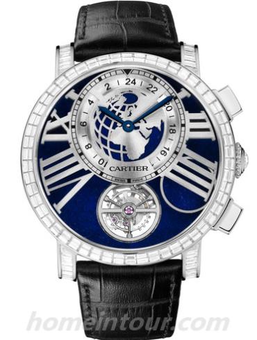 卡地亚HPI00639男表Rotonde系列-黑色表带/表径47mm