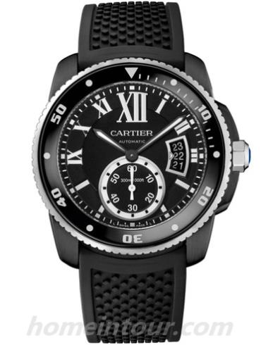 卡地亚WSCA0006男表卡历博Calibre系列-黑色表带/表径42mm