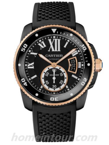 卡地亚W2CA0004男表卡历博Calibre系列-黑色表带/表径42mm