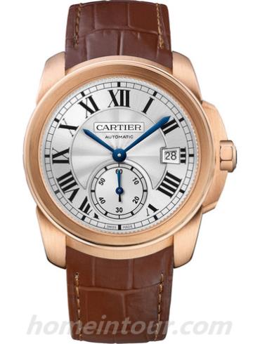 卡地亚WGCA0003男表卡历博Calibre系列-深棕色表带/表径38mm