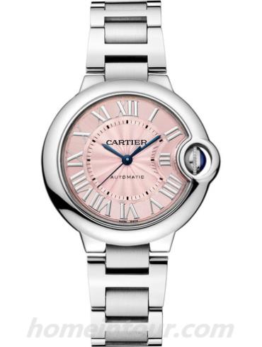 卡地亚W6920100女表蓝气球Ballon Blue系列-银色表带/表径33mm