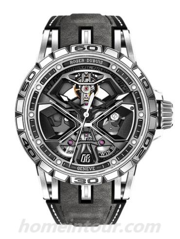 罗杰·杜彼RDDBEX0748男表Excalibur王者系列-黑色表带/表径45mm