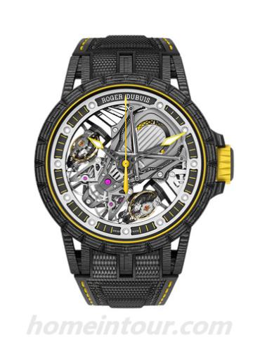 罗杰·杜彼RDDBEX0613男表Excalibur王者系列-黑色表带/表径45mm