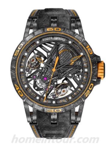 罗杰·杜彼RDDBEX0624男表Excalibur王者系列-黑色表带/表径45mm