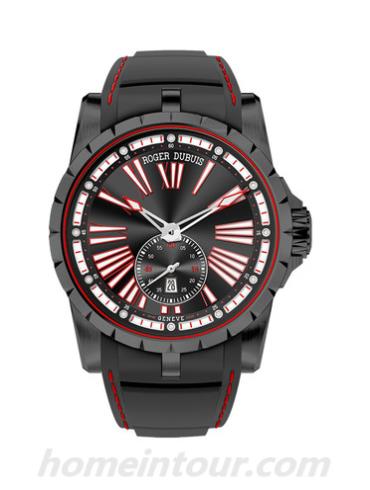 罗杰·杜彼RDDBEX0567男表Excalibur王者系列-黑色表带/表径45mm