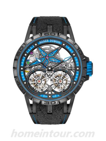 罗杰·杜彼RDDBEX0599男表Excalibur王者系列-黑色表带/表径47mm