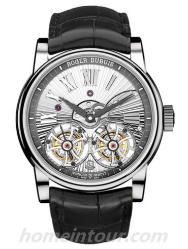 罗杰·杜彼RDDBHO0575男表Hommage系列-黑色表带/表径45mm