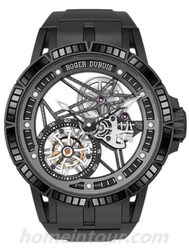 罗杰·杜彼RDDBEX0531男表Excalibur王者系列-黑色表带/表径45mm