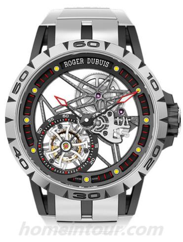 罗杰·杜彼RDDBEX0549男表Excalibur王者系列-白色表带/表径45mm