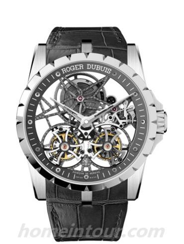 罗杰·杜彼RDDBEX0396男表Excalibur王者系列-黑色表带/表径45mm