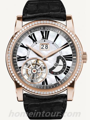 罗杰·杜彼RDDBHO0579男表Hommage系列-黑色表带/表径&#8211;