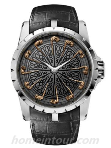 罗杰·杜彼RDDBEX0495男表Excalibur王者系列-黑色表带/表径45mm