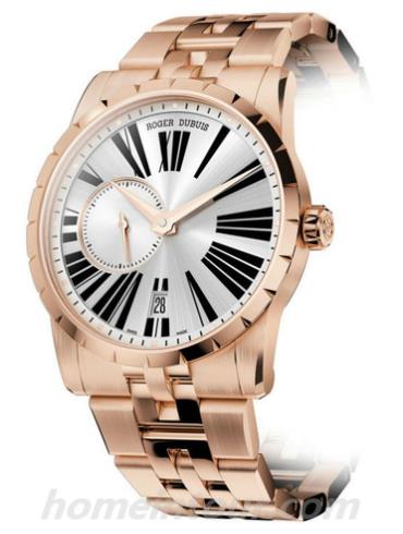 罗杰·杜彼DBEX0386男表Excalibur王者系列-红金色表带/表径45mm
